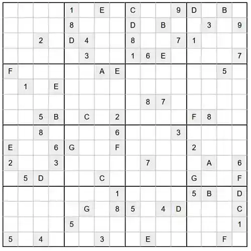 Sudoku hard 16x16