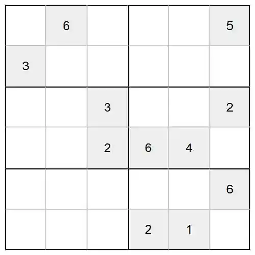 Sudoku Easy 6x6